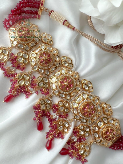 Desired Kundan in Ruby Necklace Sets THE KUNDAN SHOP 