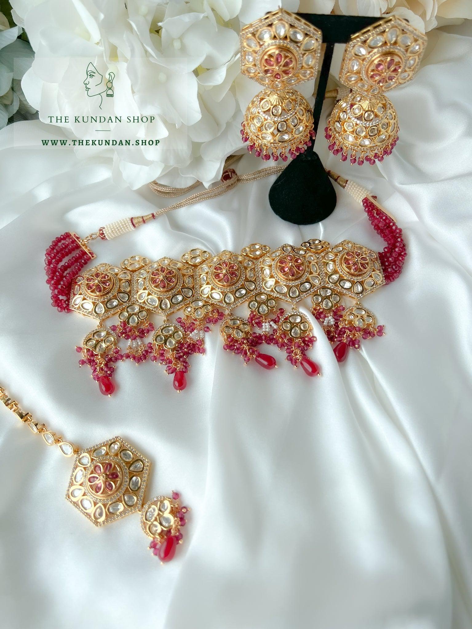 Desired Kundan in Ruby Necklace Sets THE KUNDAN SHOP 
