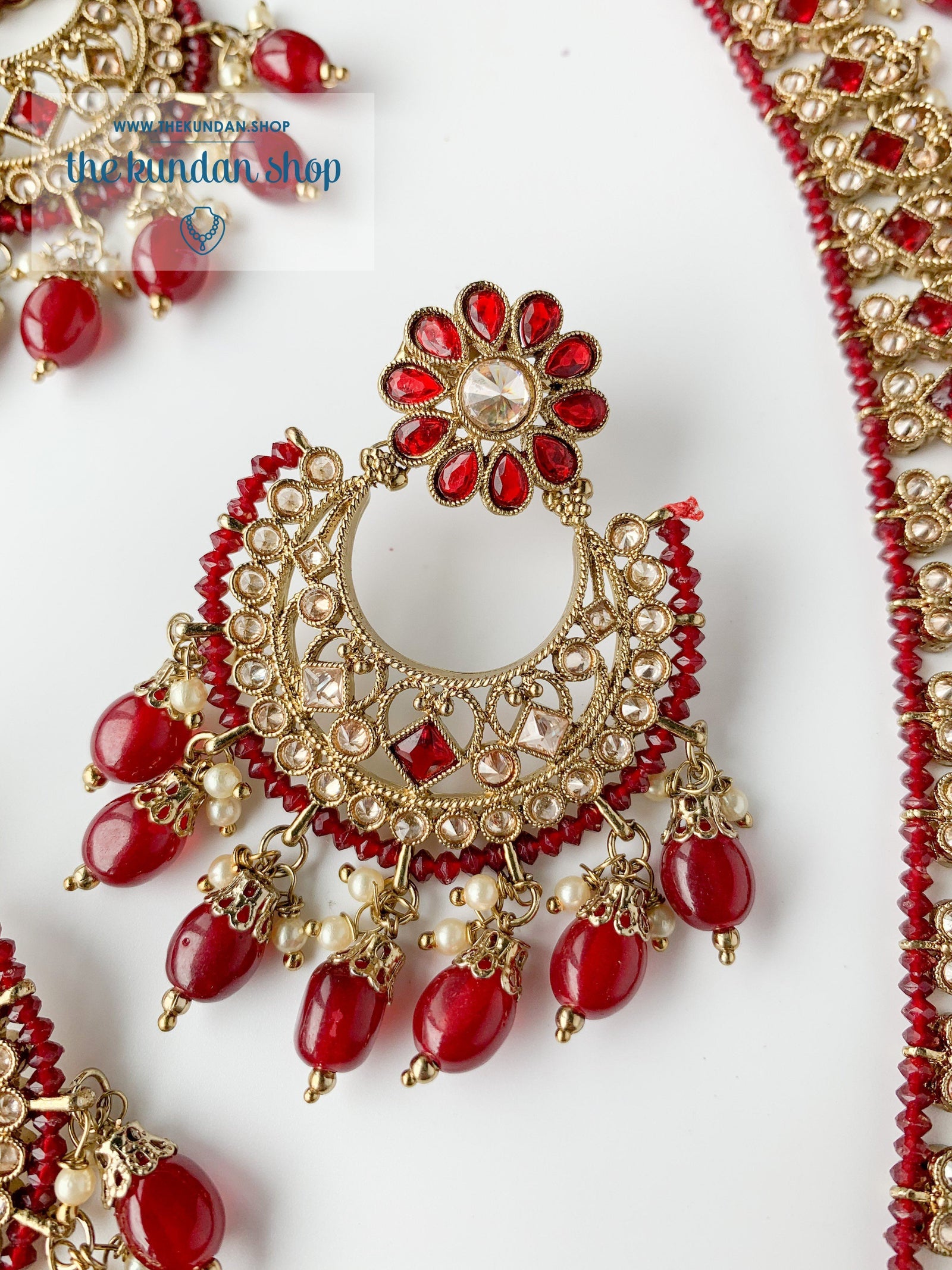 Dynamic in Ruby Necklace Sets THE KUNDAN SHOP 