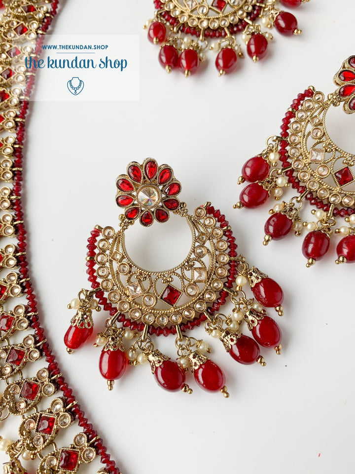 Dynamic in Ruby Necklace Sets THE KUNDAN SHOP 