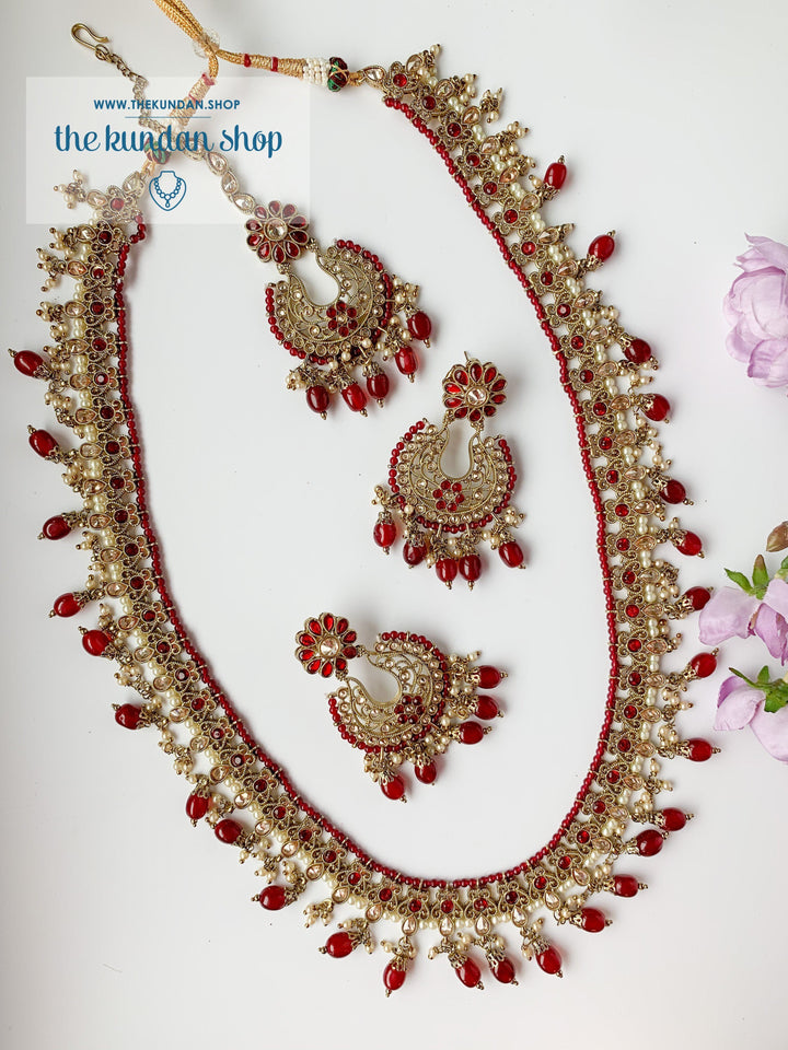 Sprightly in Ruby Necklace Sets THE KUNDAN SHOP 