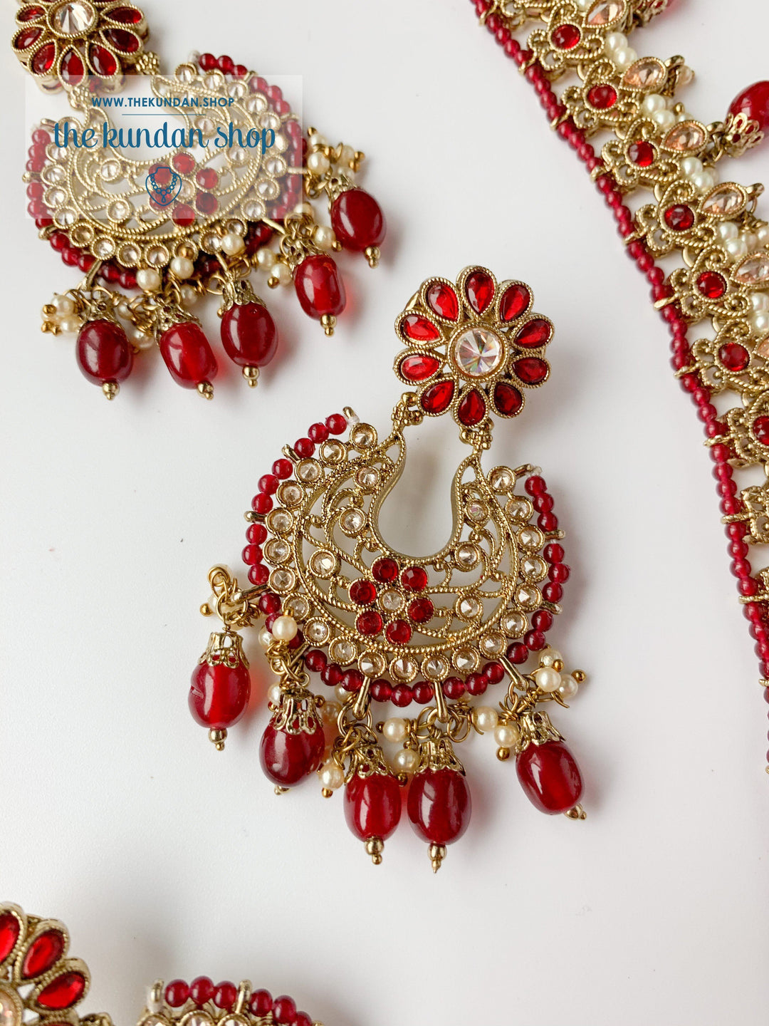 Sprightly in Ruby Necklace Sets THE KUNDAN SHOP 