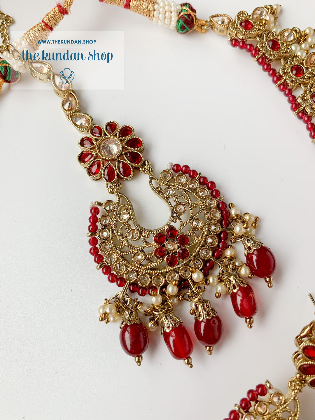 Sprightly in Ruby Necklace Sets THE KUNDAN SHOP 