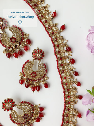 Sprightly in Ruby Necklace Sets THE KUNDAN SHOP 