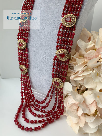 Bridal Ruby Mala 1.0 Necklace Sets THE KUNDAN SHOP 