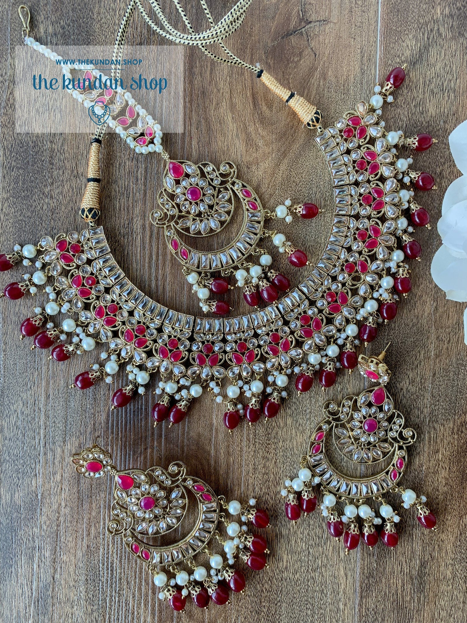 Complexed in Polki, in Ruby Necklace Sets THE KUNDAN SHOP 