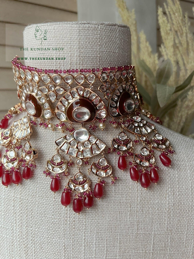Astonish in Ruby Necklace Sets THE KUNDAN SHOP 