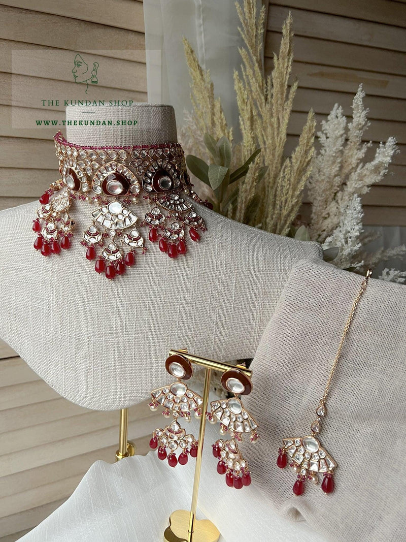 Astonish in Ruby Necklace Sets THE KUNDAN SHOP 