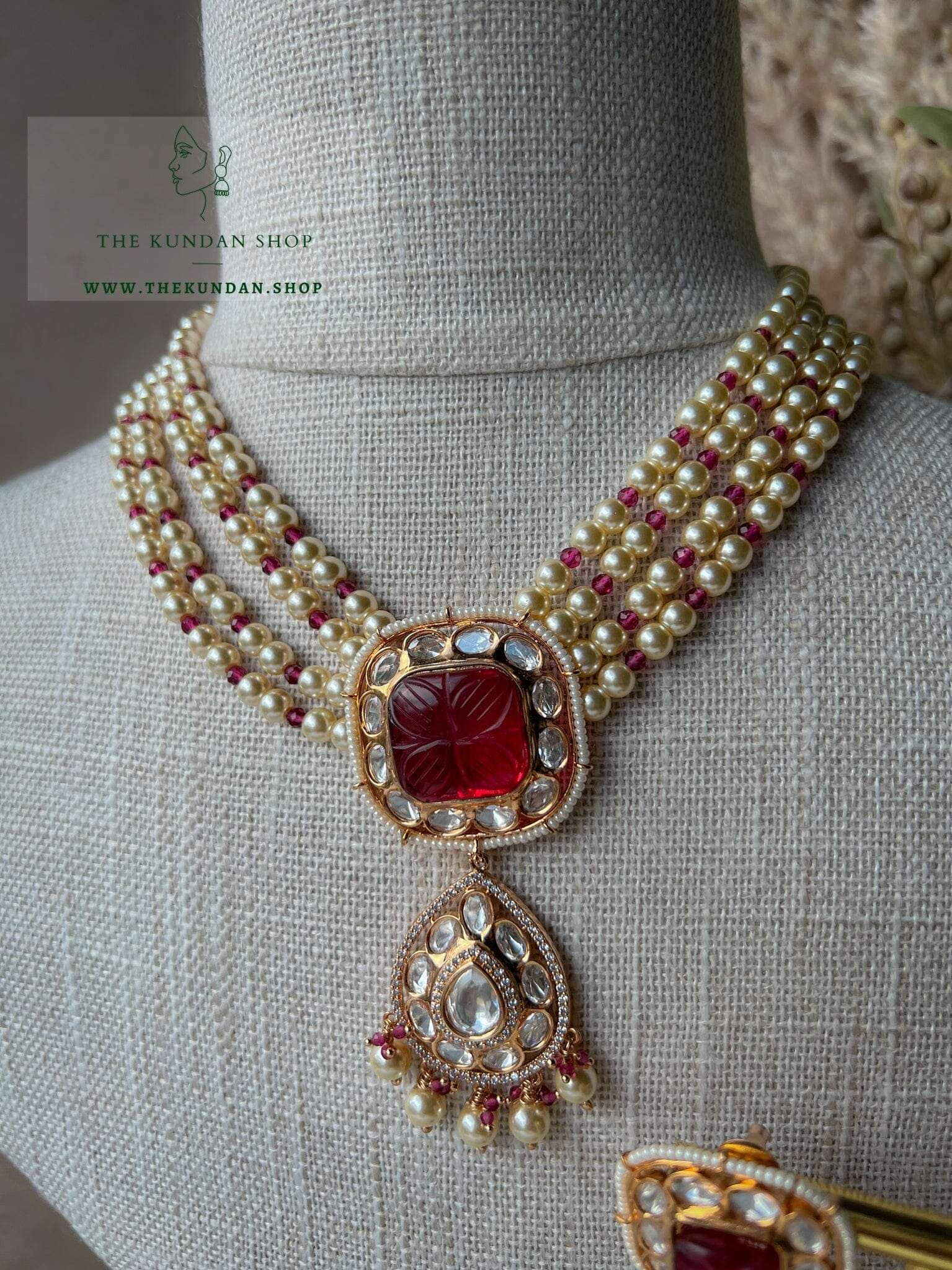 Plenty in Ruby Necklace Sets THE KUNDAN SHOP 