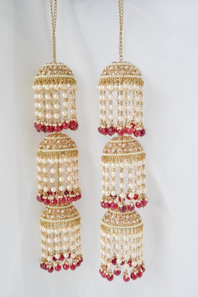 Ruby & Pearl Polki Kaleeray Kaleeray THE KUNDAN SHOP 