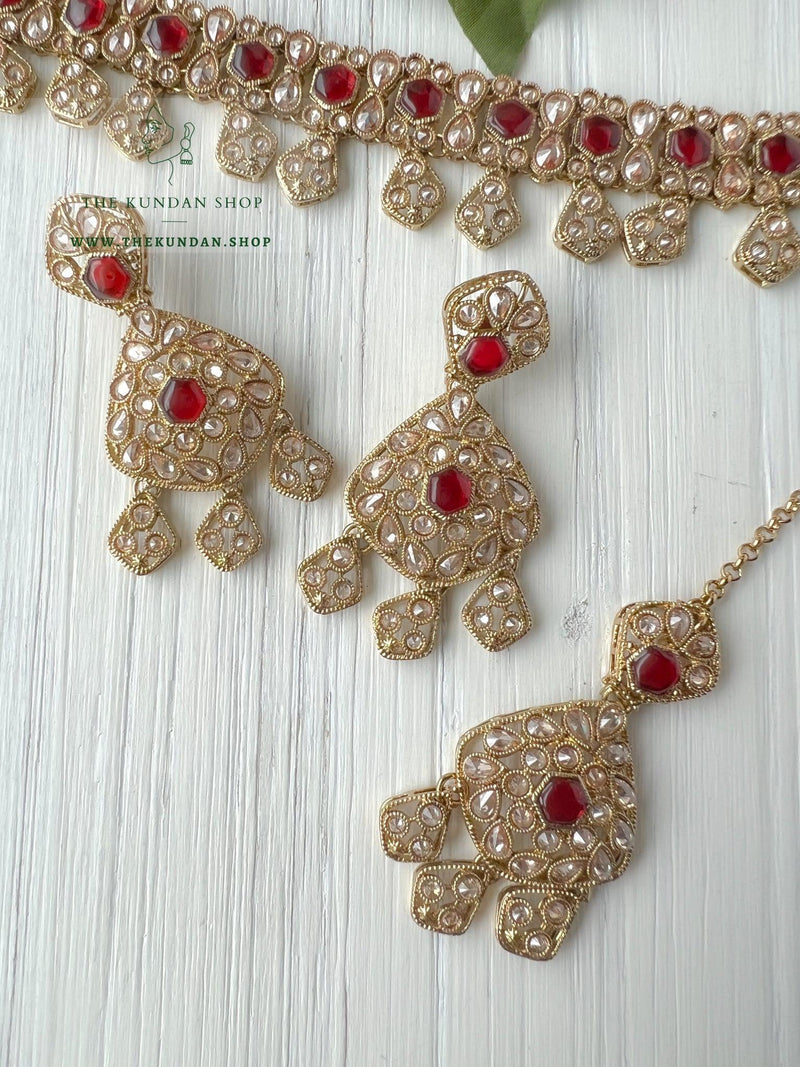 Curious in Ruby Necklace Sets THE KUNDAN SHOP 