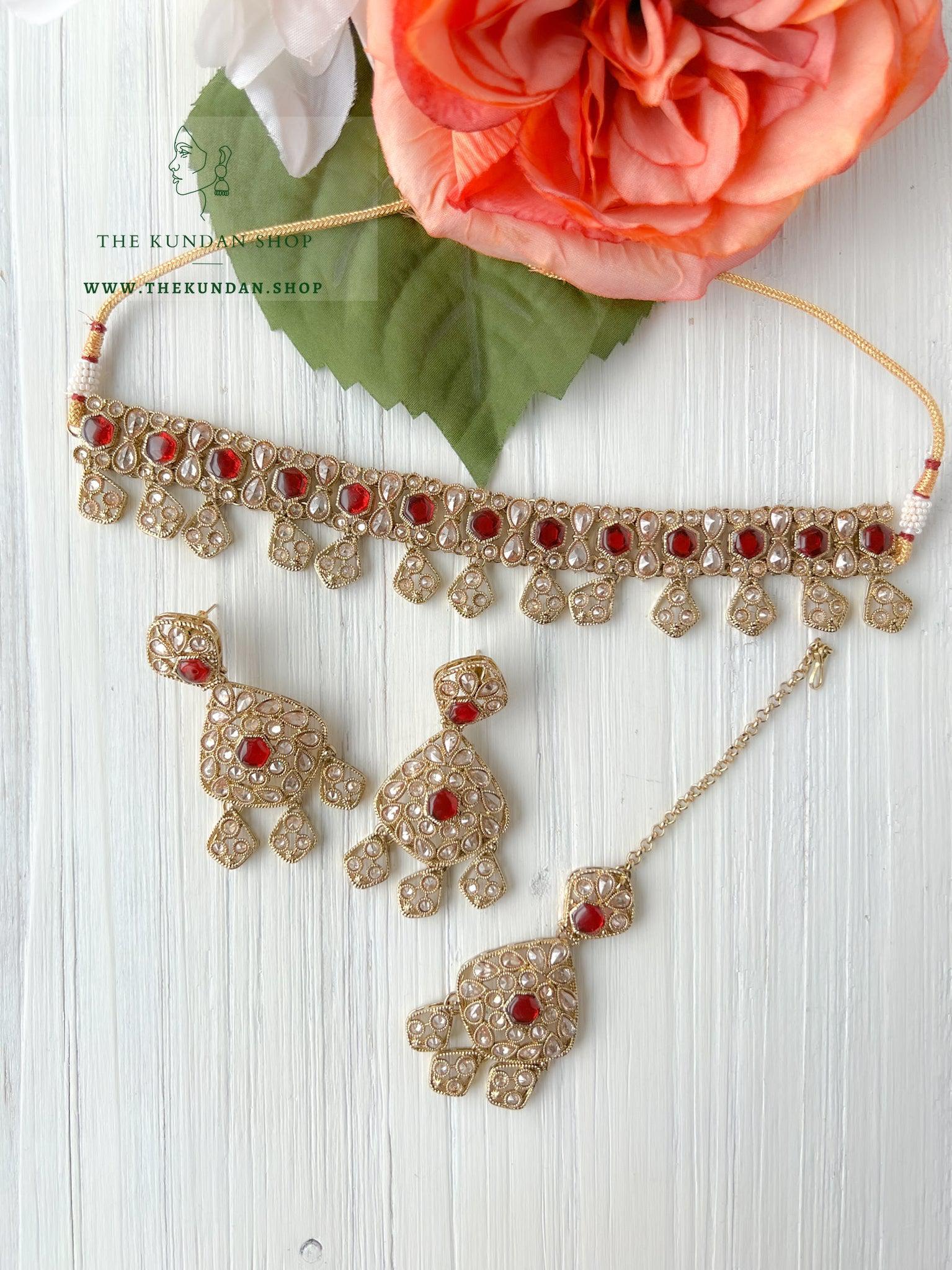 Curious in Ruby Necklace Sets THE KUNDAN SHOP 