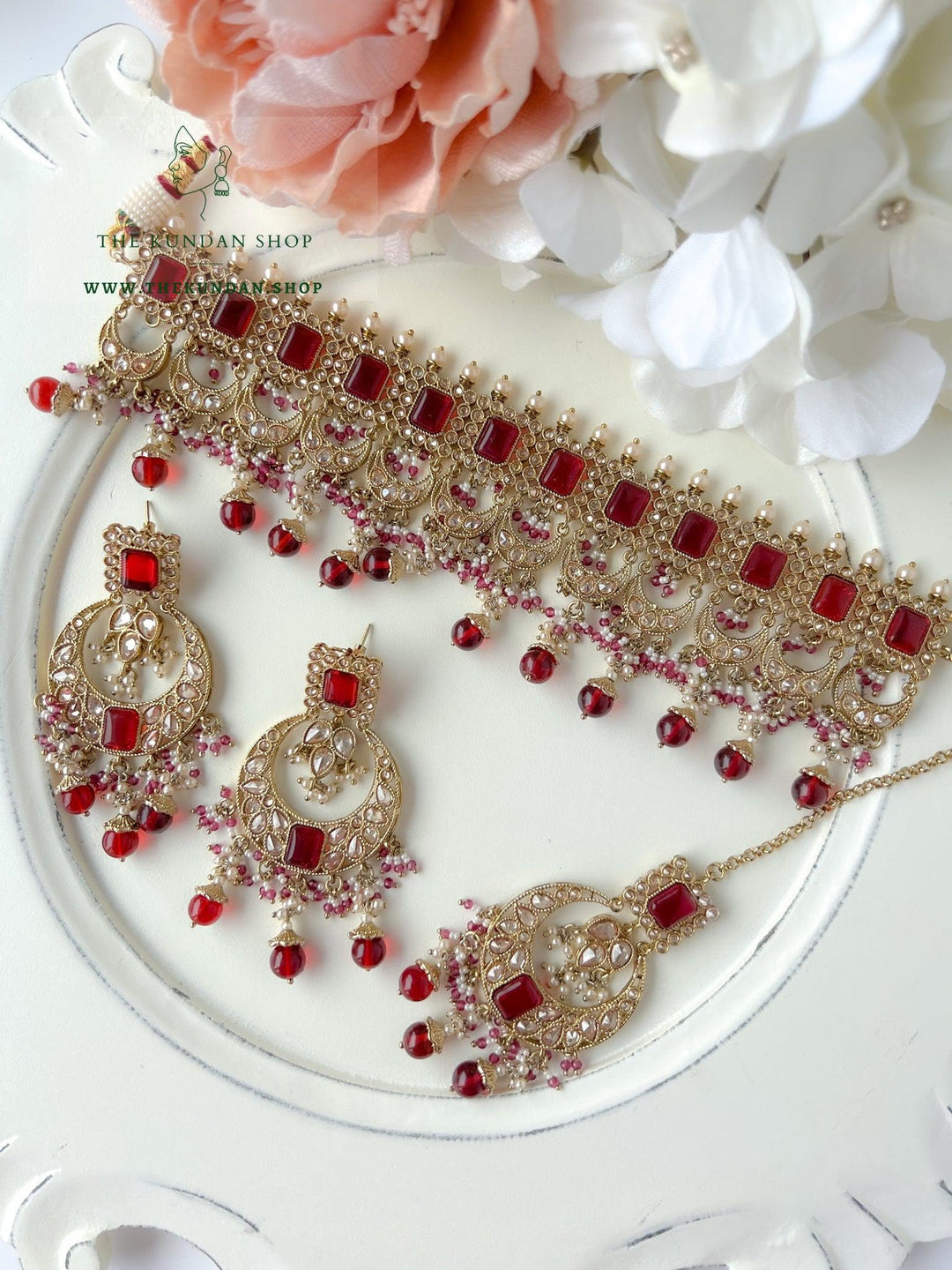 Love Always in Ruby Necklace Sets THE KUNDAN SHOP 