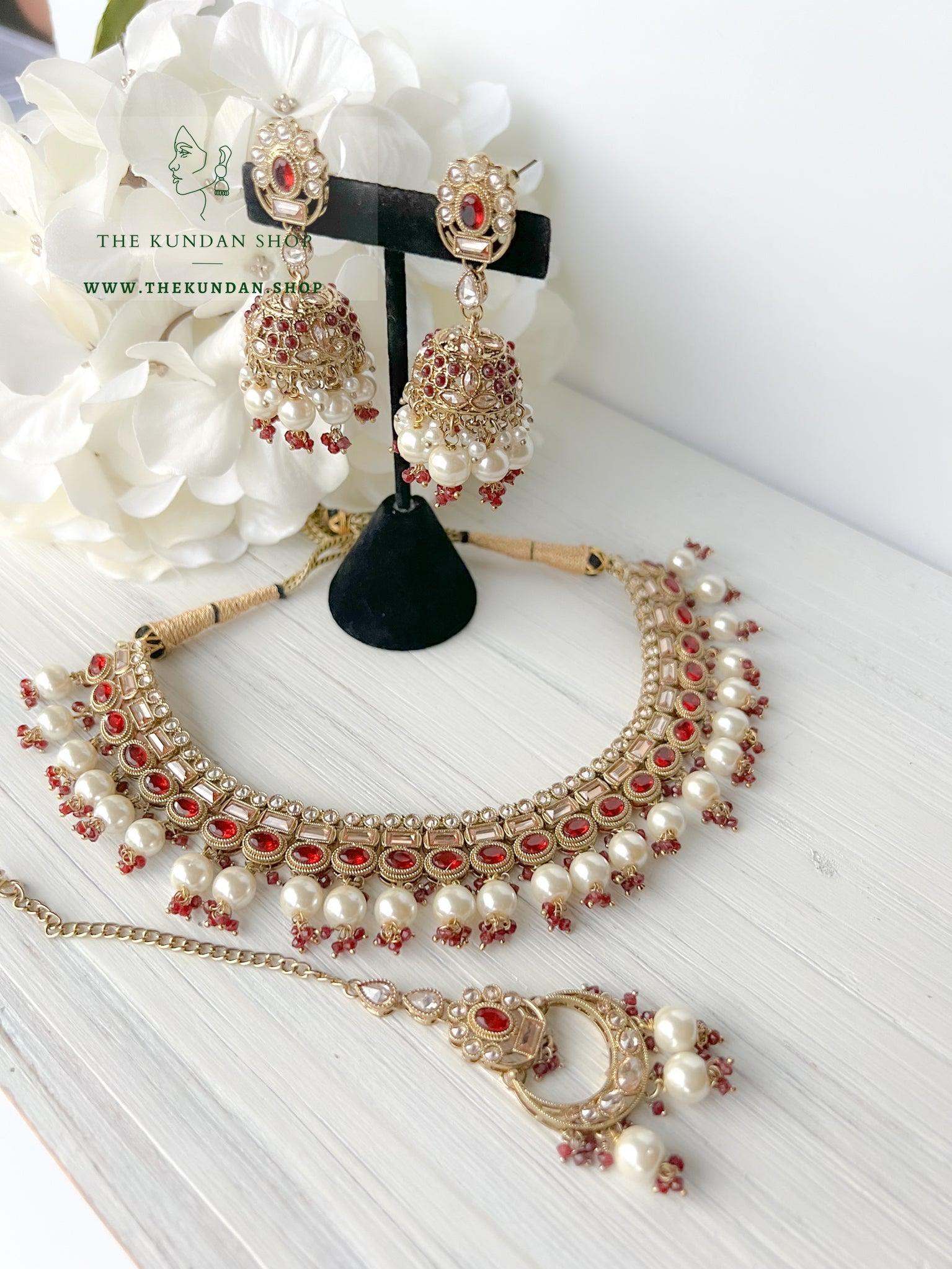 Good Intentions in Ruby Necklace Sets THE KUNDAN SHOP 