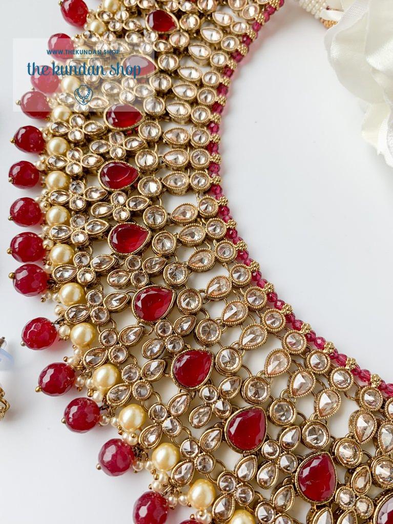 Fascinate in Ruby Necklace Sets THE KUNDAN SHOP 