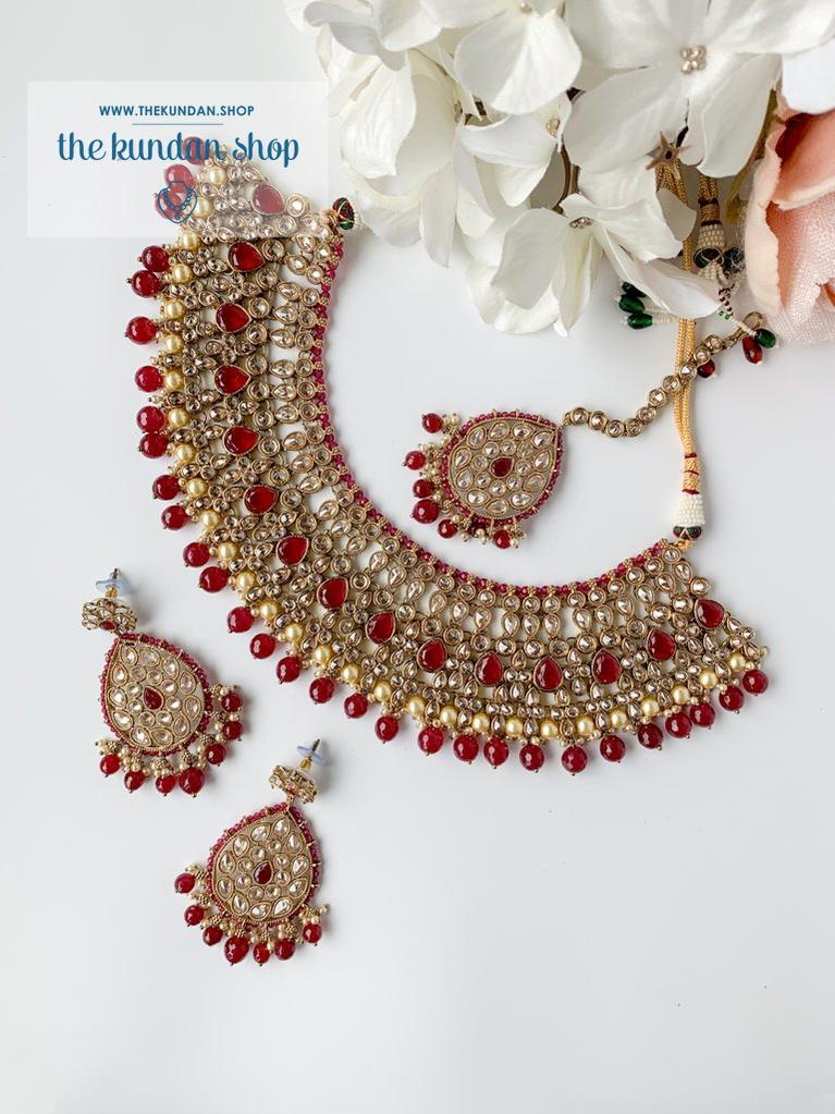 Fascinate in Ruby Necklace Sets THE KUNDAN SHOP 