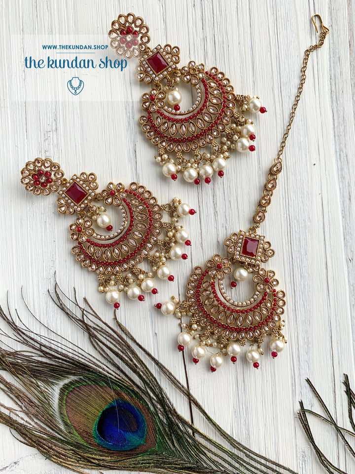 Endearing Polki in Ruby THE KUNDAN SHOP 