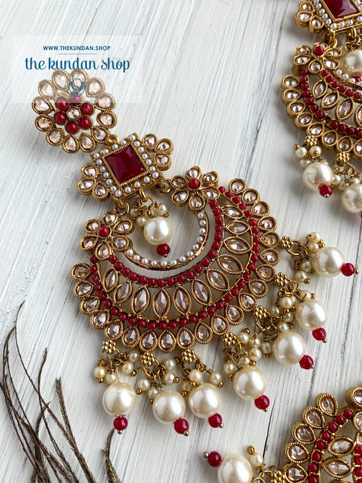 Endearing Polki in Ruby THE KUNDAN SHOP 