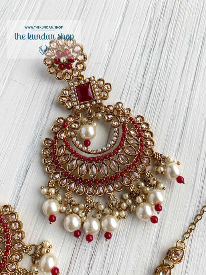 Endearing Polki in Ruby THE KUNDAN SHOP 