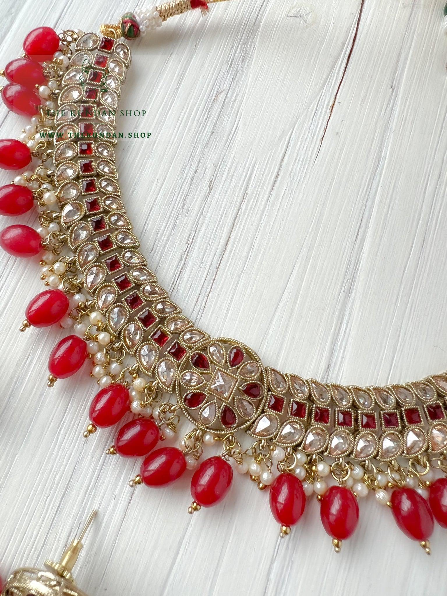 Sundown in Ruby Necklace Sets THE KUNDAN SHOP 