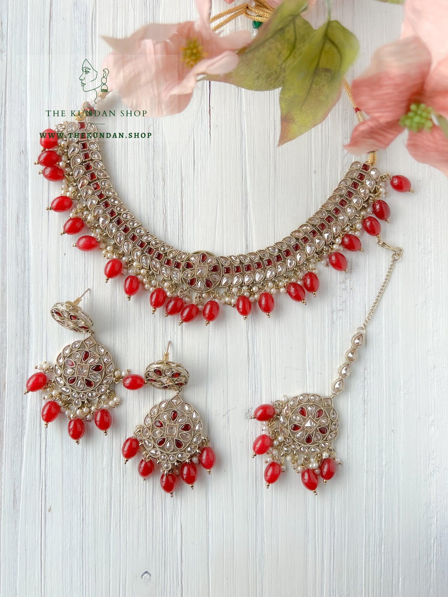 Sundown in Ruby Necklace Sets THE KUNDAN SHOP 