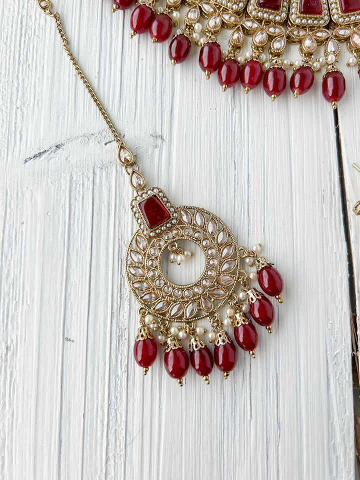 Second Glance in Ruby Necklace Sets THE KUNDAN SHOP 