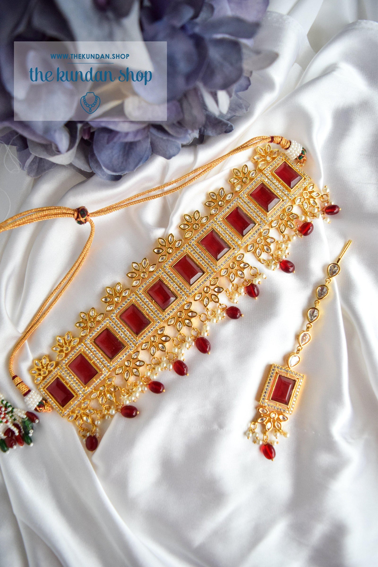 Regality in Ruby Necklace Sets THE KUNDAN SHOP 