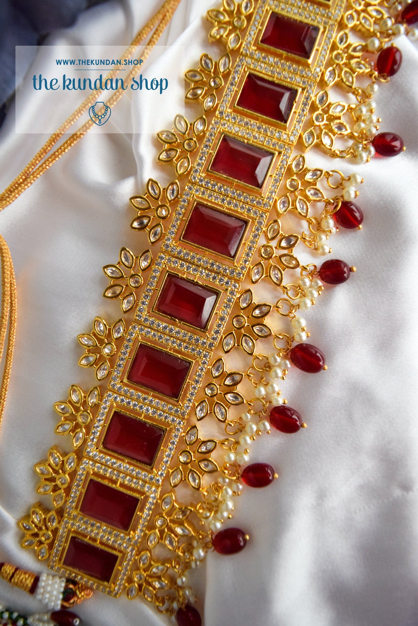 Regality in Ruby Necklace Sets THE KUNDAN SHOP 