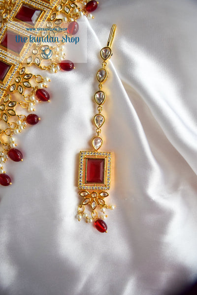 Regality in Ruby Necklace Sets THE KUNDAN SHOP 