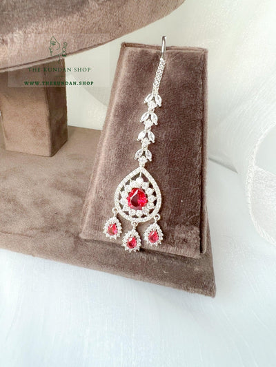 Adore in Silver & Ruby Necklace Sets THE KUNDAN SHOP 