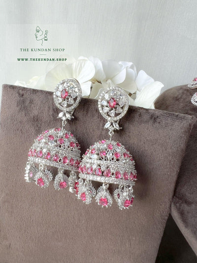 Adore in Silver & Ruby Necklace Sets THE KUNDAN SHOP 