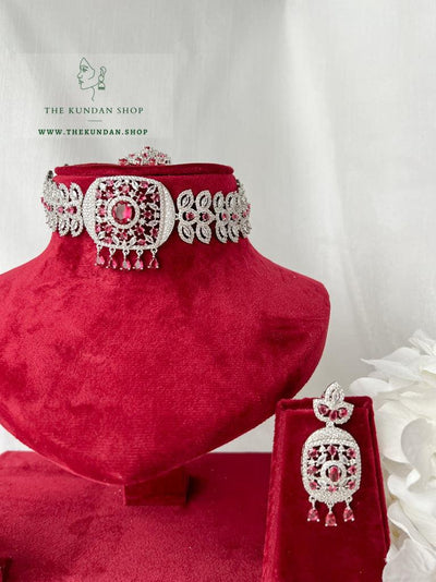 Boundless in Silver & Ruby Necklace Sets THE KUNDAN SHOP 