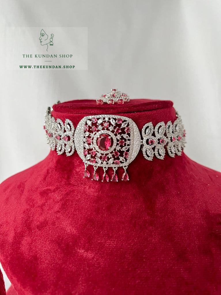 Boundless in Silver & Ruby Necklace Sets THE KUNDAN SHOP 