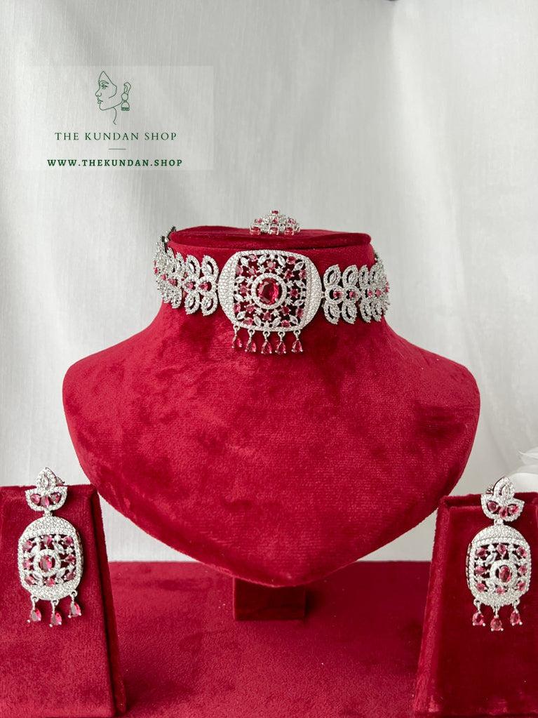 Boundless in Silver & Ruby Necklace Sets THE KUNDAN SHOP 