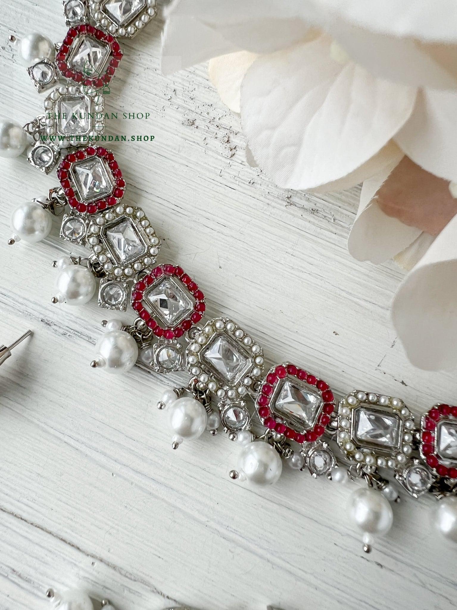 Keen in Polki in Silver & Ruby Necklace Sets THE KUNDAN SHOP 