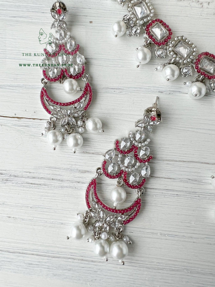 Keen in Polki in Silver & Ruby Necklace Sets THE KUNDAN SHOP 