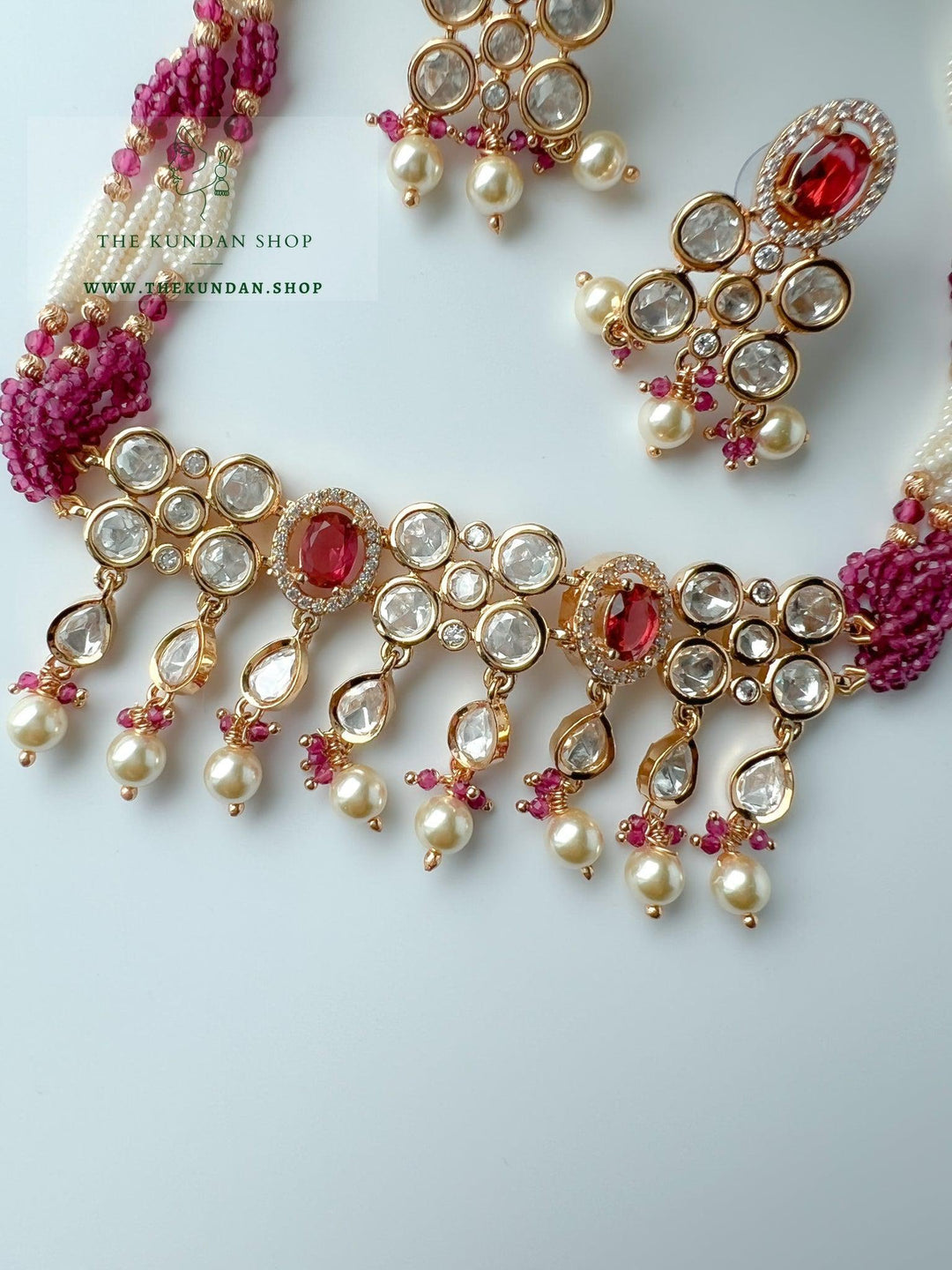 Precise Kundan in Ruby Necklace Sets THE KUNDAN SHOP 