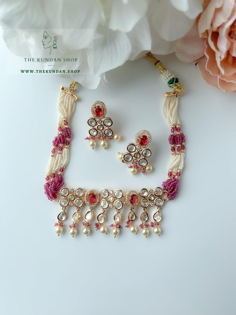 Precise Kundan in Ruby Necklace Sets THE KUNDAN SHOP 