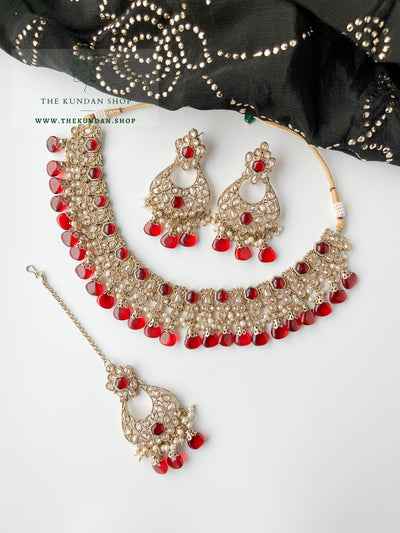 Headliner in Ruby Necklace Sets THE KUNDAN SHOP 