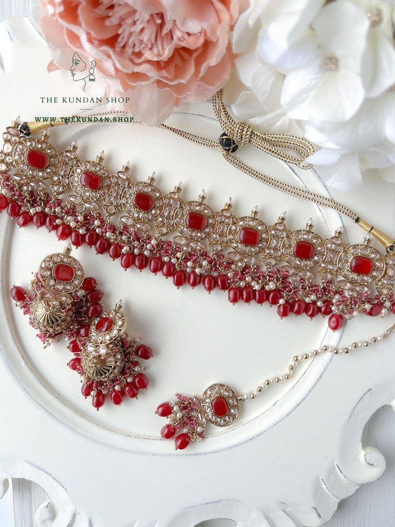 Temptation in Ruby Necklace Sets THE KUNDAN SHOP 