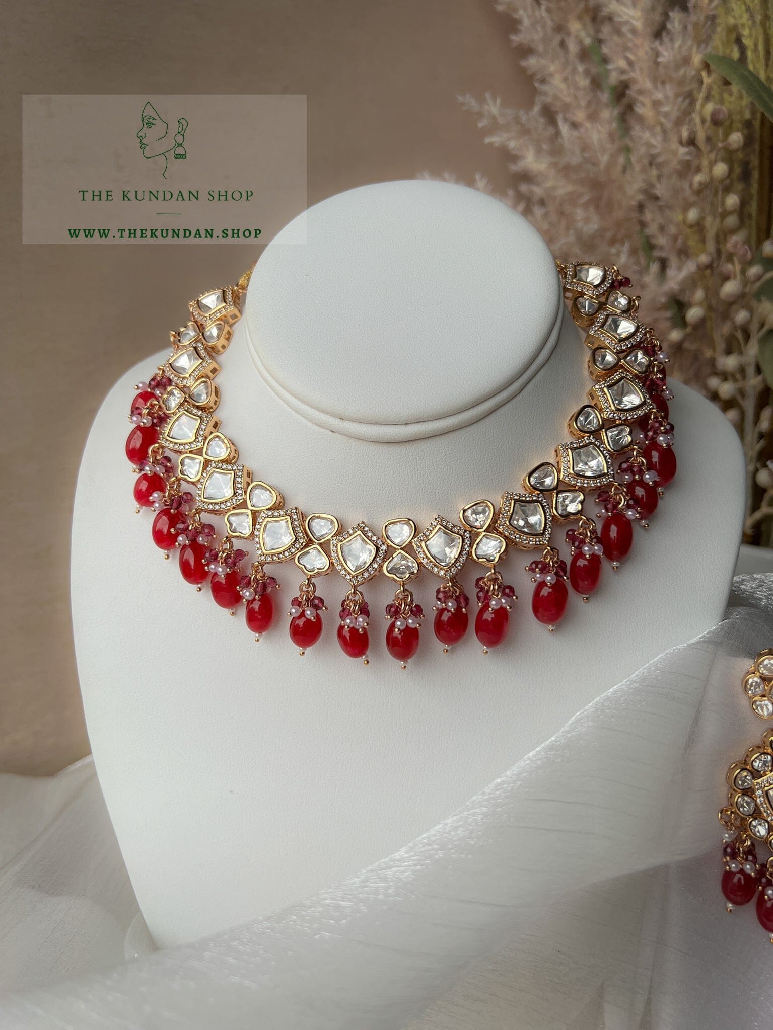 Little Surprise in Ruby Necklace Sets THE KUNDAN SHOP 