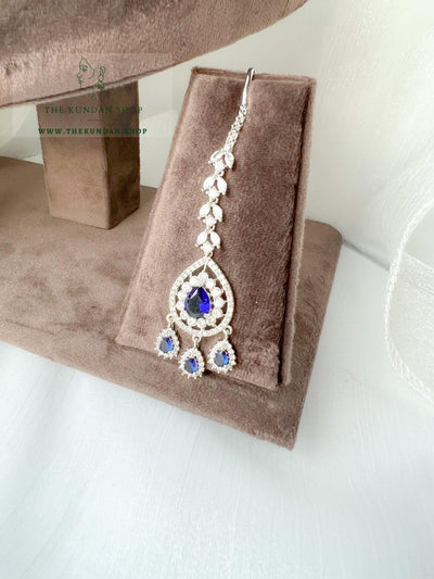 Adore in Silver & Sapphire Necklace Sets THE KUNDAN SHOP 