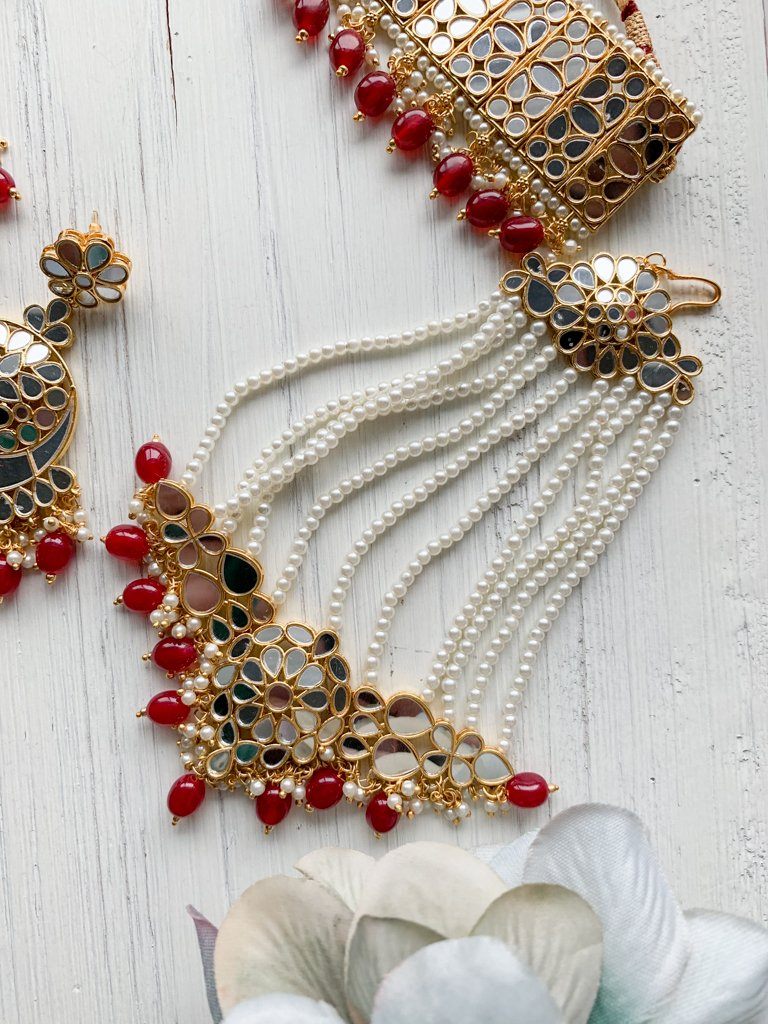 Confidence in Ruby Necklace Sets THE KUNDAN SHOP 