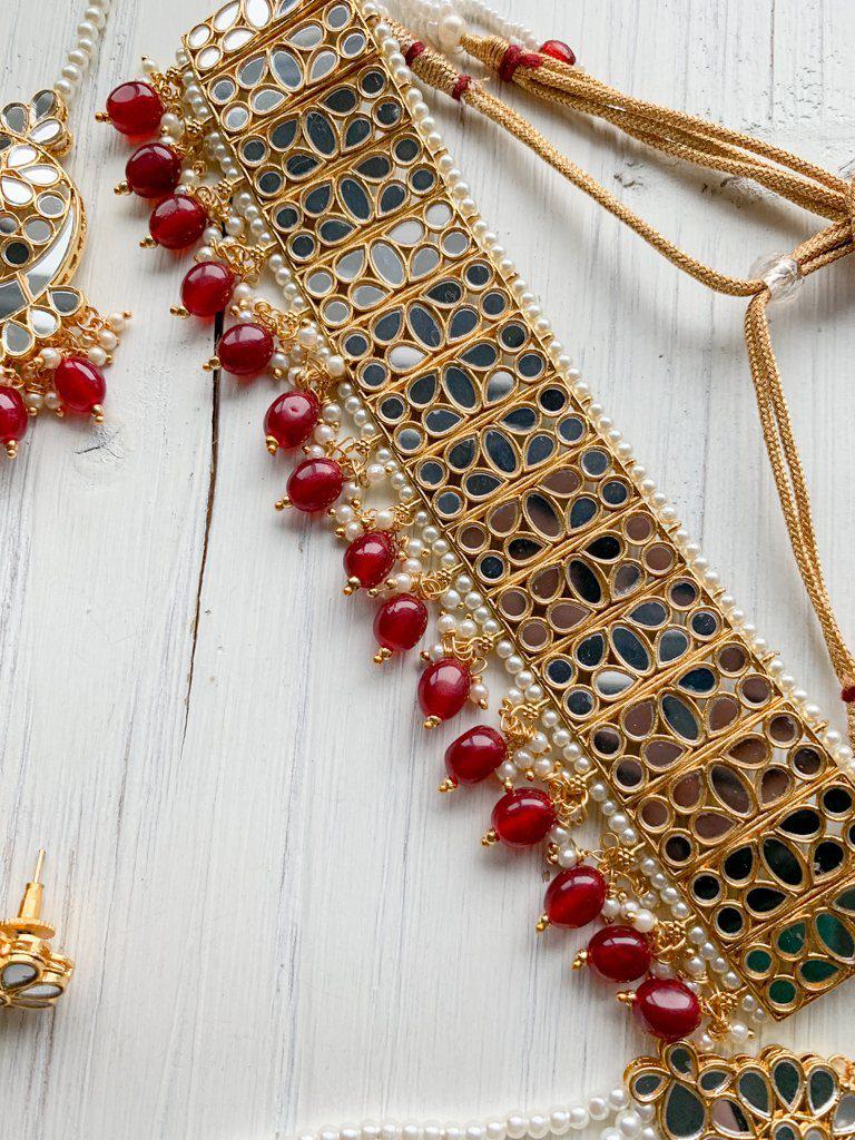 Confidence in Ruby Necklace Sets THE KUNDAN SHOP 
