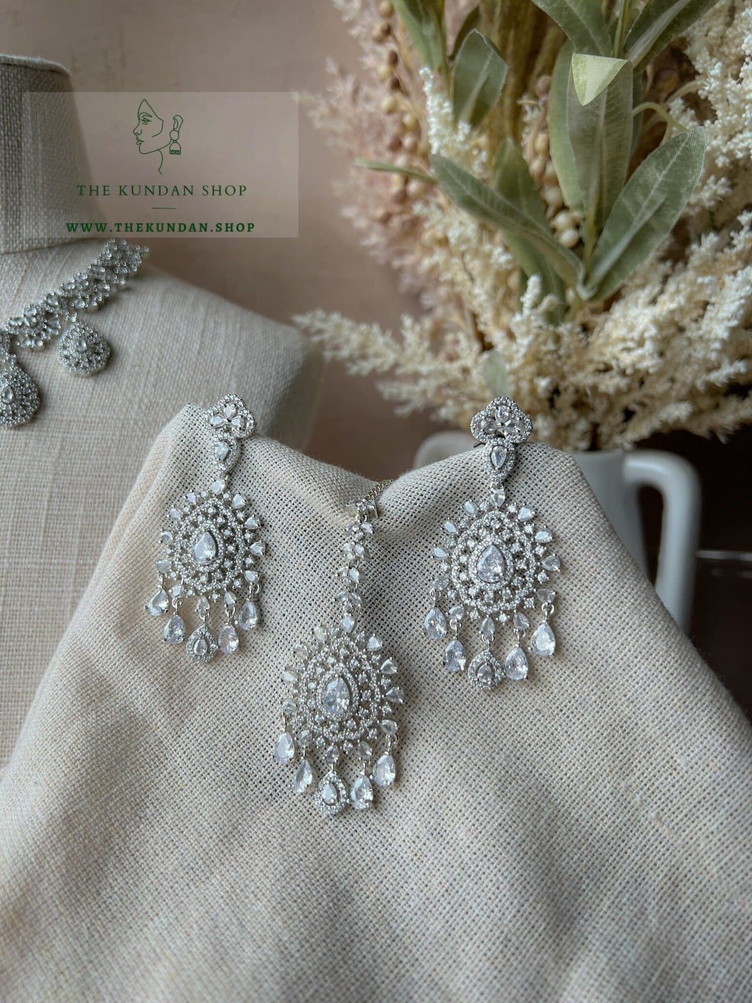 Resilient in Silver Necklace Sets THE KUNDAN SHOP 