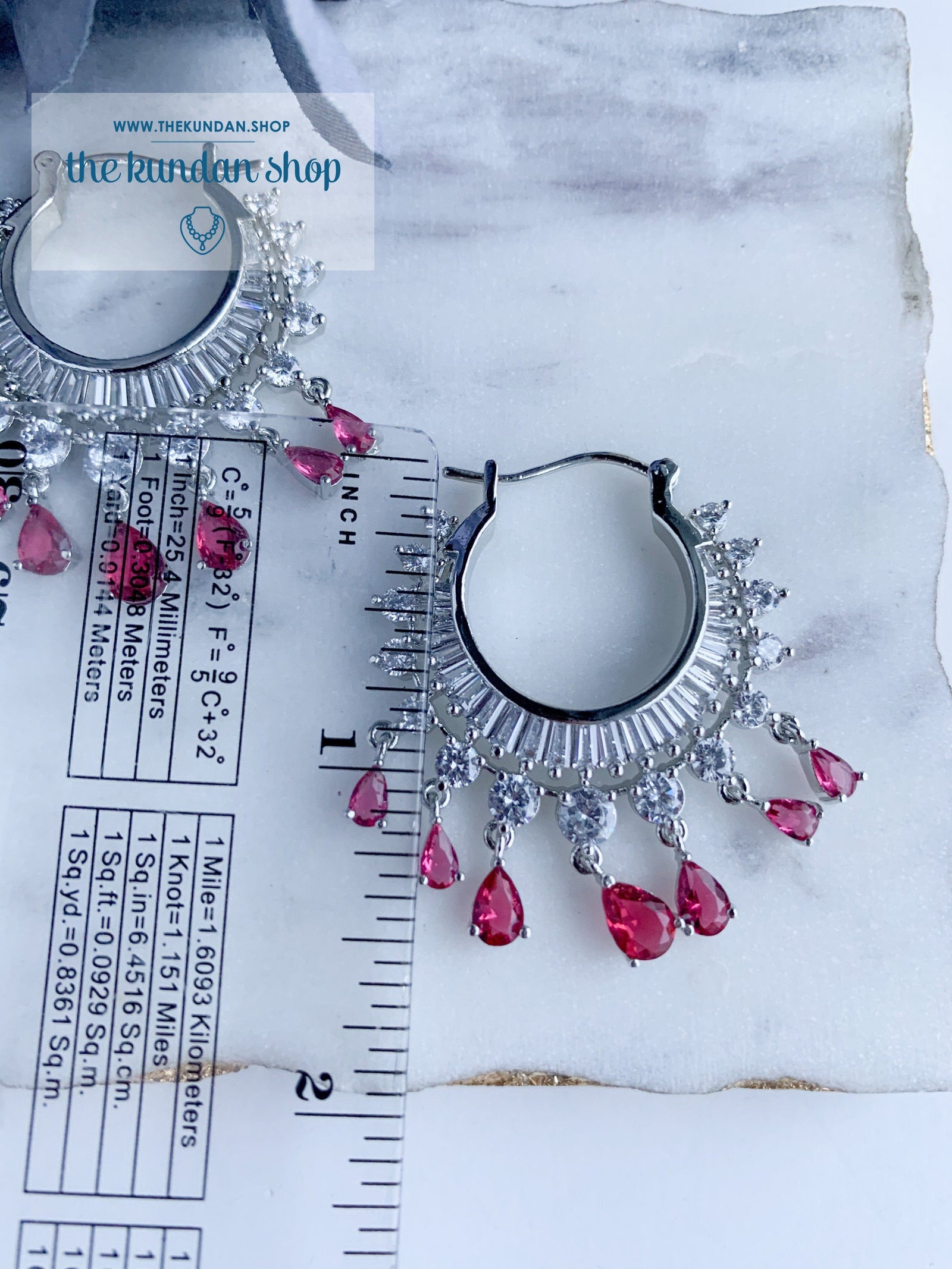 The Dainty Waali in Silver Earrings THE KUNDAN SHOP 