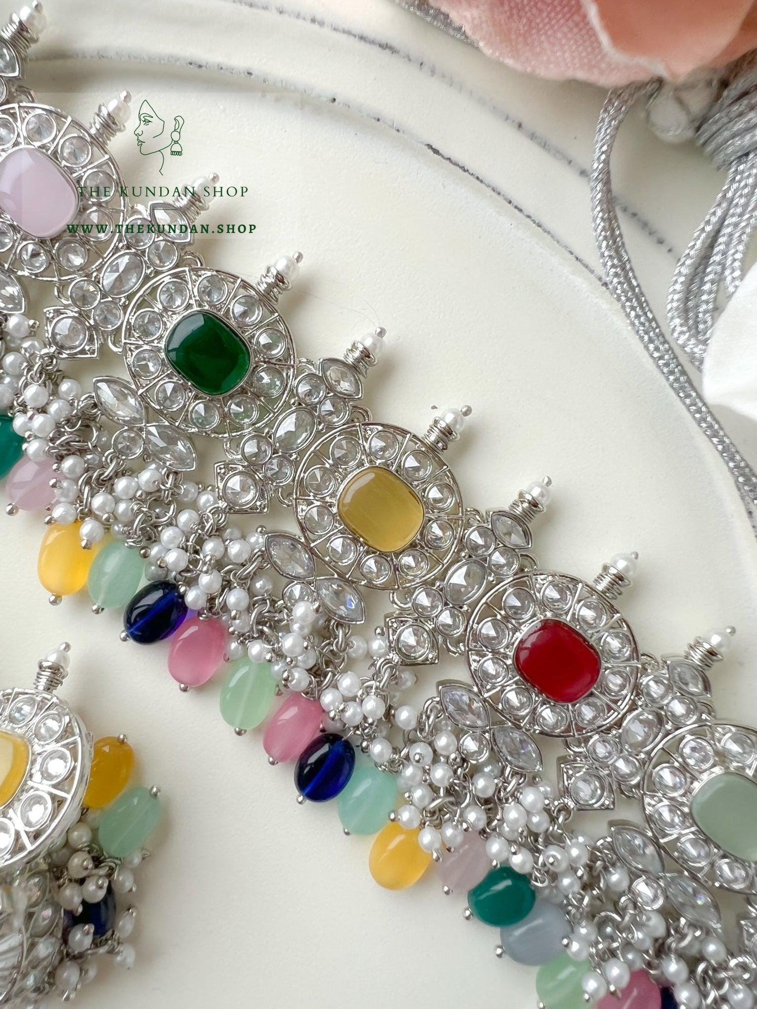 Temptation in Silver & Multi Necklace Sets THE KUNDAN SHOP 