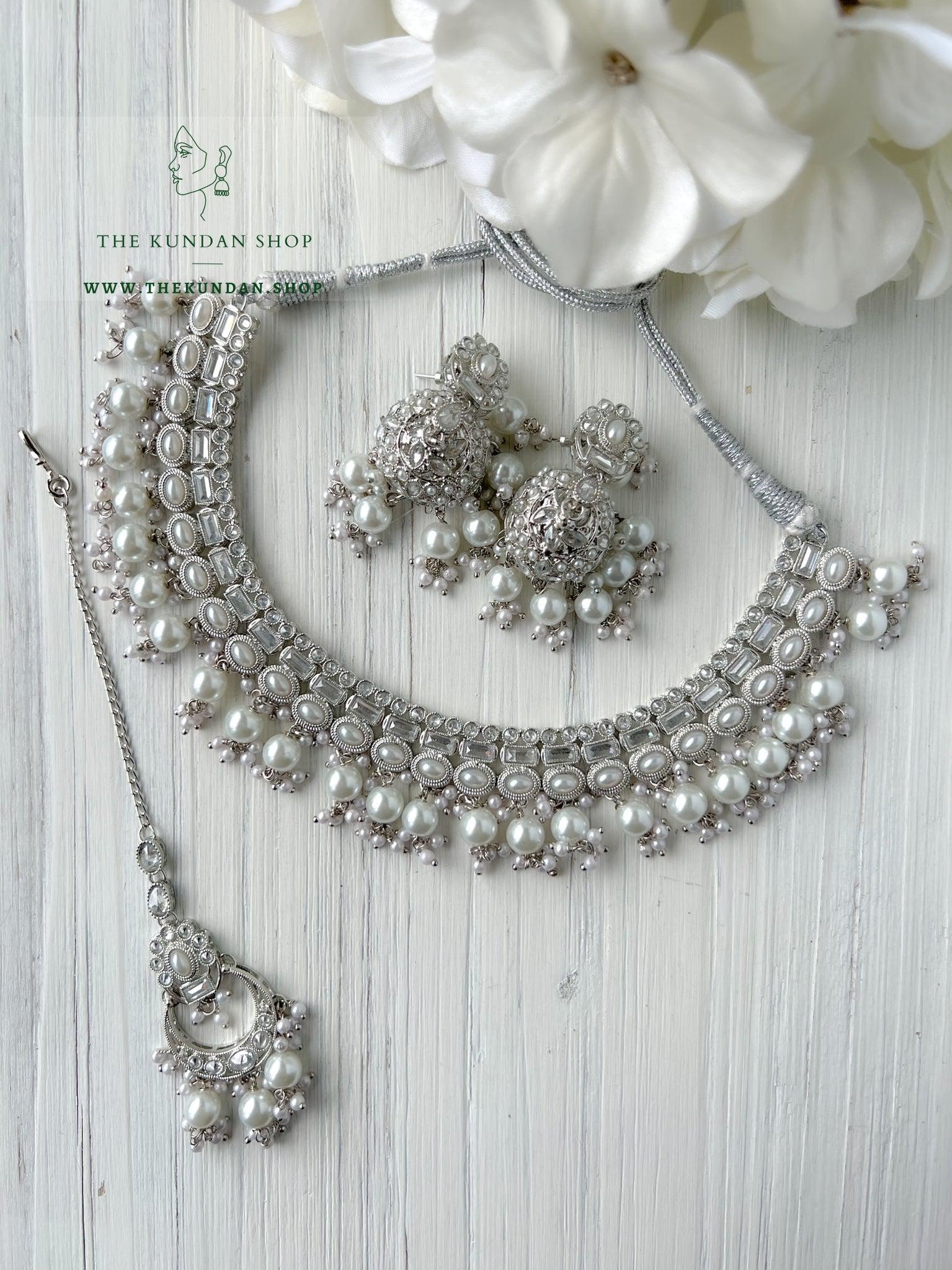 Good Intentions in Silver Necklace Sets THE KUNDAN SHOP 