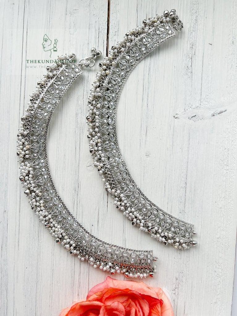Enriched in Silver Anklets THE KUNDAN SHOP 