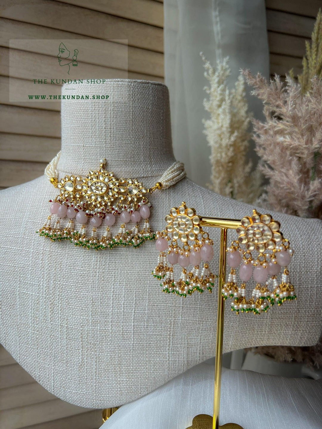 Endear Kundan in Pink Necklace Sets THE KUNDAN SHOP 
